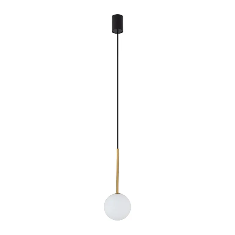 Wybór klientów Lampa wisząca szklana kula Karo 16cm biała Nowodvorski
