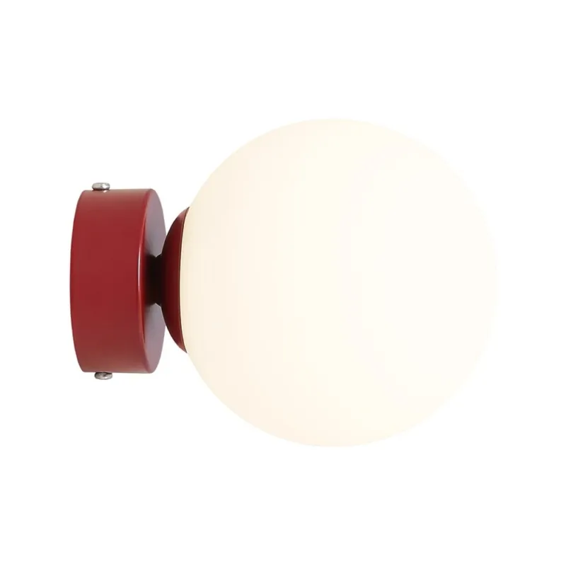 Kinkiet szklana kula Ball Colours S 14cm Red Wine biały Aldex Ostatnie sztuki