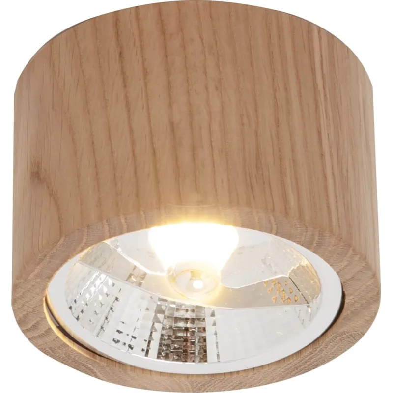 Lampa spot drewniana tuba Oak 12cm H8cm Zumaline Ograniczona ilość