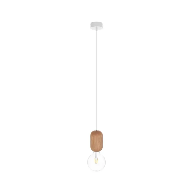 Lampa wisząca "żarówka" na kablu Barille drewniana Kolorowe kable Darmowy zwrot
