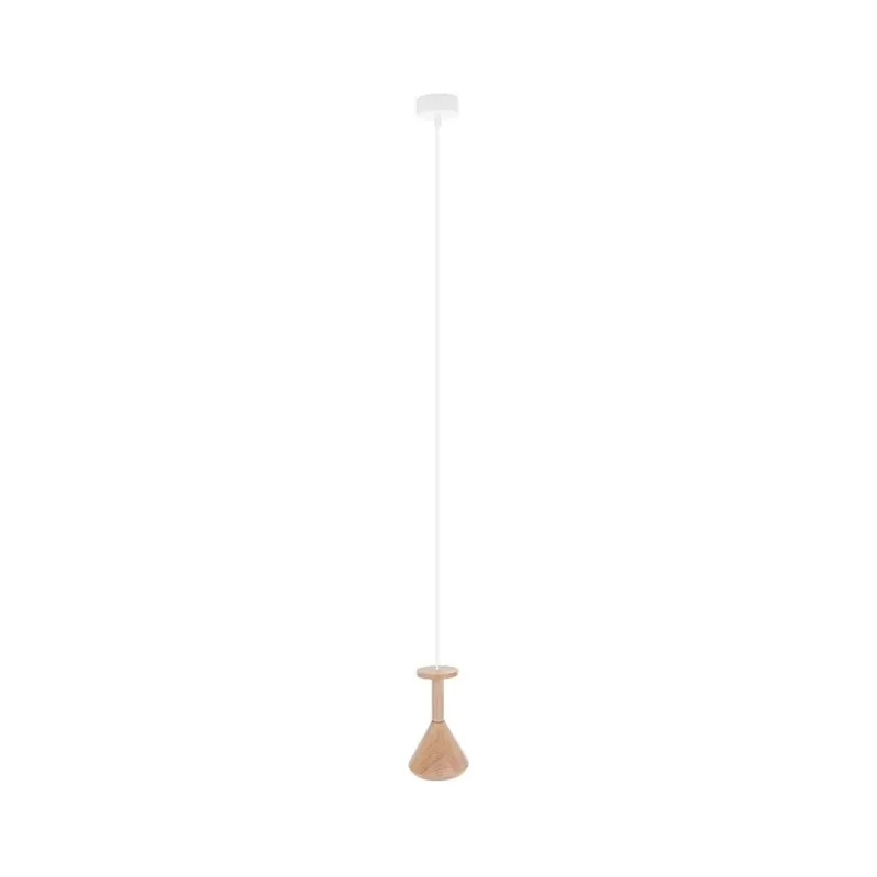 Nowy Lampa wisząca drewniana Cono Mini Kolorowe kable