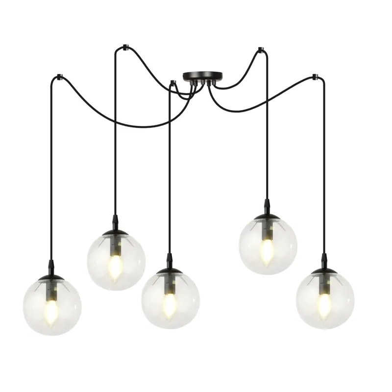 Industrialna wisząca lampa Blair 5 Spider Popularny