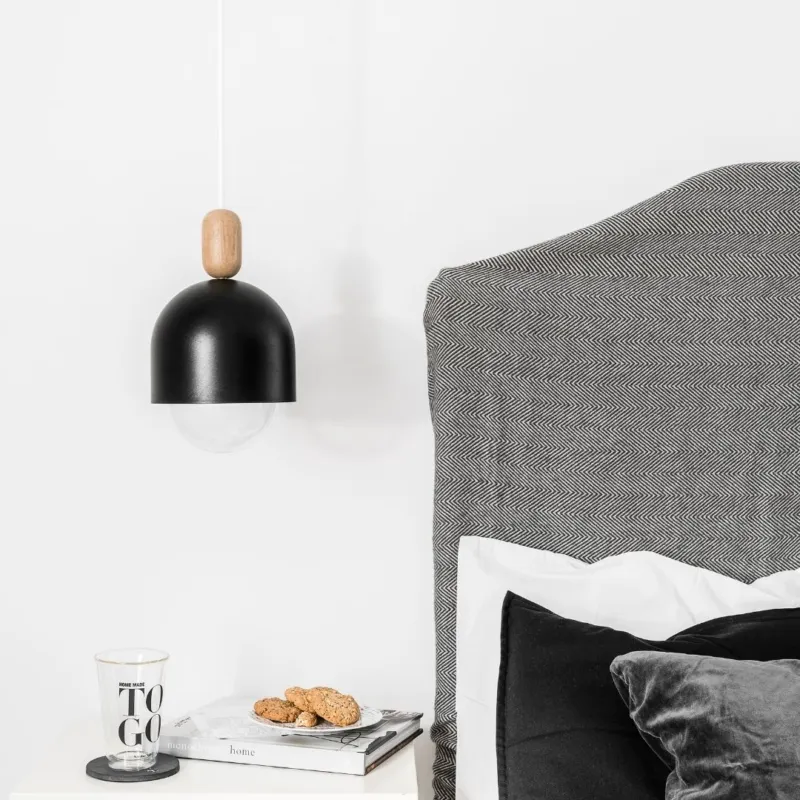 Czarna lampa wisząca LOFT OVOI w stylu skandynawskim Hit cenowy