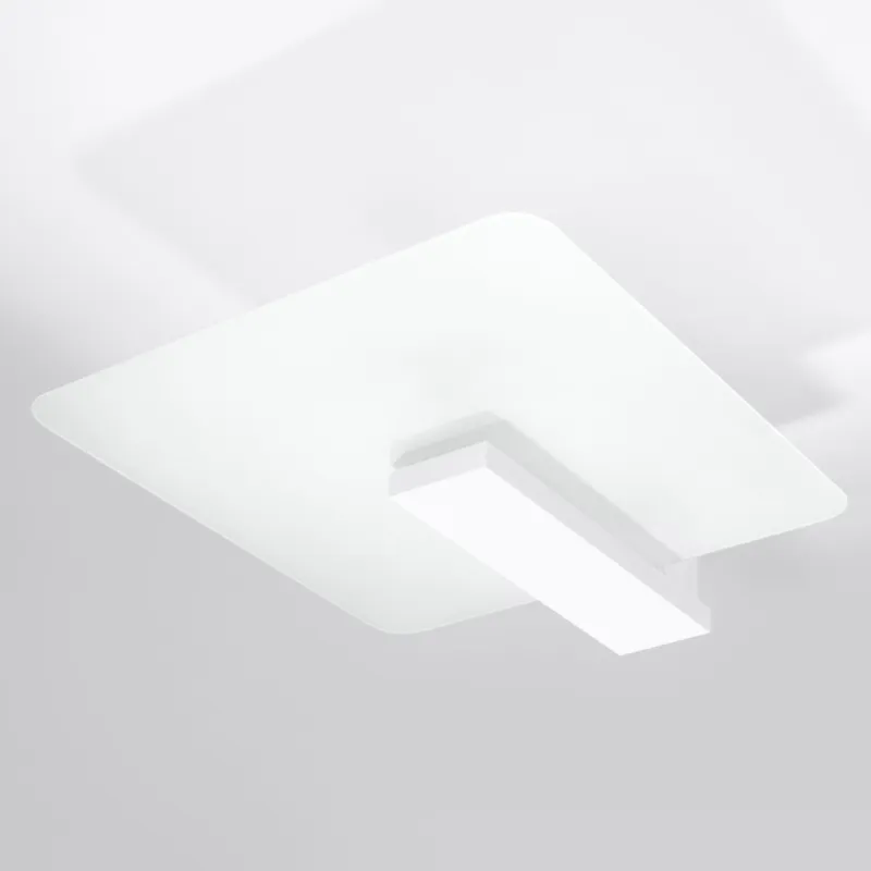 Prosty plafon sufitowy Damian w białym kolorze Kup online