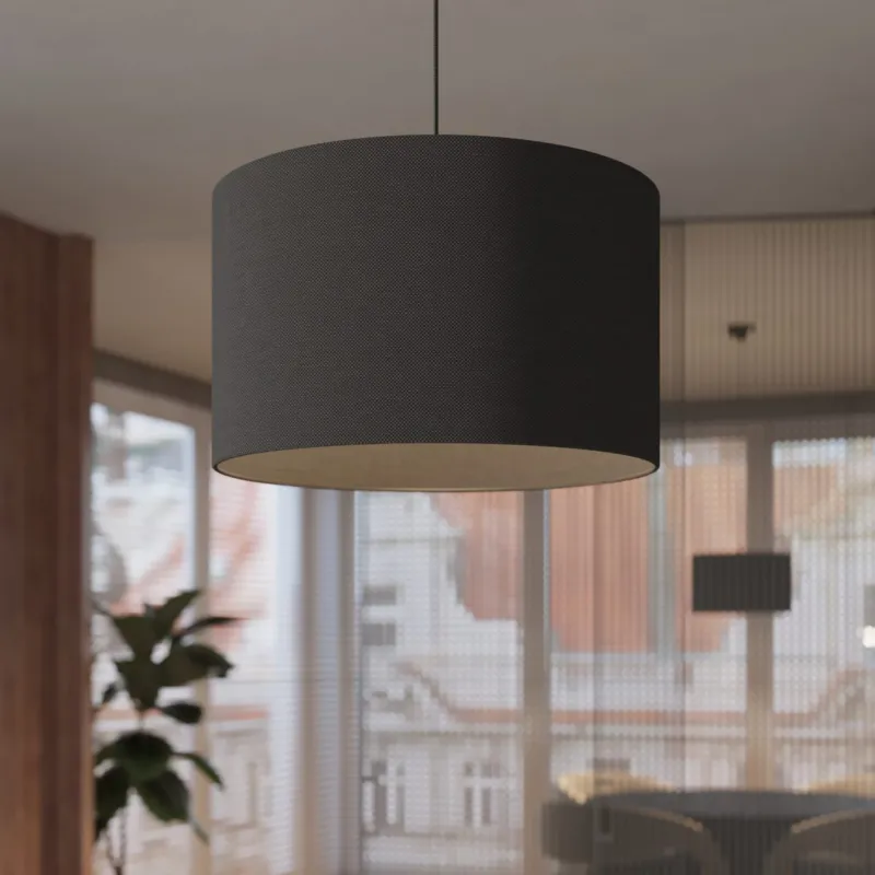 Nowoczesna lampa wisząca Bruno z czarnym abażurem Dostępne od ręki