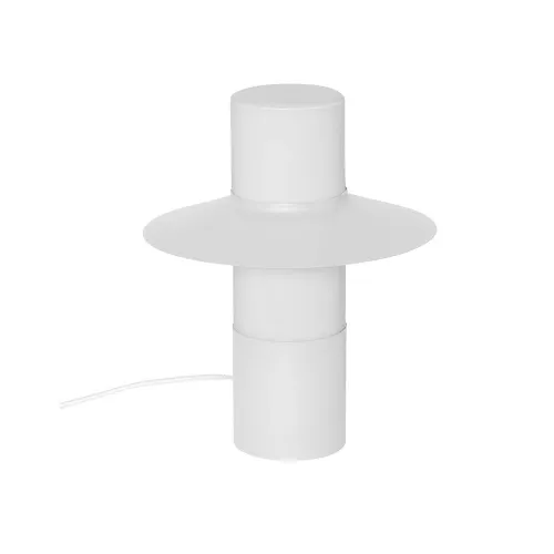 Biała lampa stołowa walec z talerzykiem Ummo CPS111P1 Caponio ST E27 Kup online