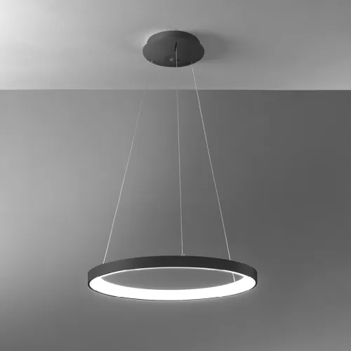 Łatwy zwrot Lampa wisząca obręcz w kolorze brązu ściemniana Vivida International 0098.30.BZ DIM WN Lifering-R LED 60W 3000-4000K 58cm