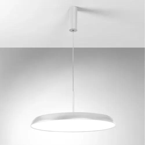 Biała okrągła kopułowa lampa wisząca Vivida International 0096.33.BI DIM WN Pinco LED 50W 3000K-4000K 60cm Oferta