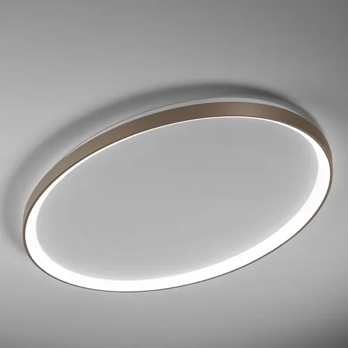 Obniżka ceny Piaskowy okrągły płaski ściemnialny plafon sufitowy Vivida International 0095.22.SA DIM WN Lifering-O LED 80W 3000K 120cm