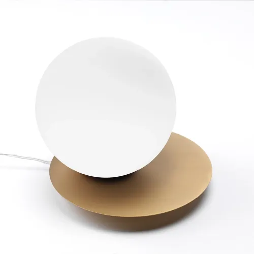 Lampa nocna szklana kula z złotą podstawą 25cm Vivida International 0099.42.OS Pearl LED 12W 3000K Ograniczona ilość