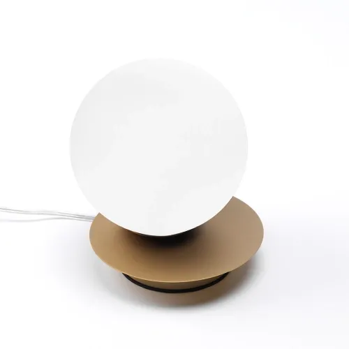 Okazja Lampa nocna szklana kula z złotą podstawą 17cm Vivida International 0099.41.OS Pearl LED 8W 3000K