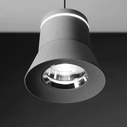 Szara mała ledowa lampa wisząca Vivida International 0101.30.GR Cloche LED 6W 3000K 10,9 cm Bezpieczna płatność