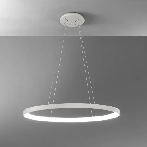 Biała okrągła lampa wisząca obręcz ledowa 80cm ściemnialna Vivida International 0095.31.BI DIM WN Lifering-O LED 50W 3000K-4000K Wybór klientów