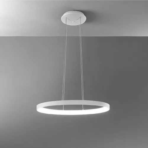 Lampa wisząca biała obręcz 60cm ściemnialna Vivida International 0095.30.BI DIM WN Lifering-O LED 40W 3000K-4000K Tani