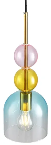 Lampa wisząca z kloszem niebieskim żółtym i różowym Stap Into Design ST-DN345A Pastello E27 Szybka dostawa