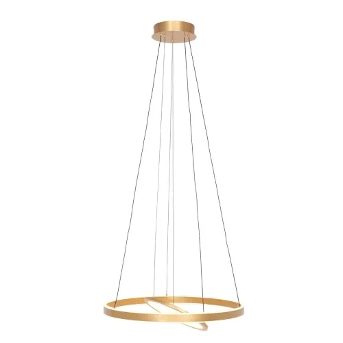 Złota lampa wisząca obręcz 60cm z dodatkową tarczą Steinhauer 3514GO Ringlux LED 24W i 42W 2700K CRI90 Dostępne od ręki