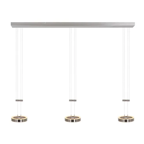 Oferta limitowana Stalowa lampa wisząca z ledowymi okręgami Steinhauer 3501ST Piola 6x5W 2700K CRI90 ściemnialna