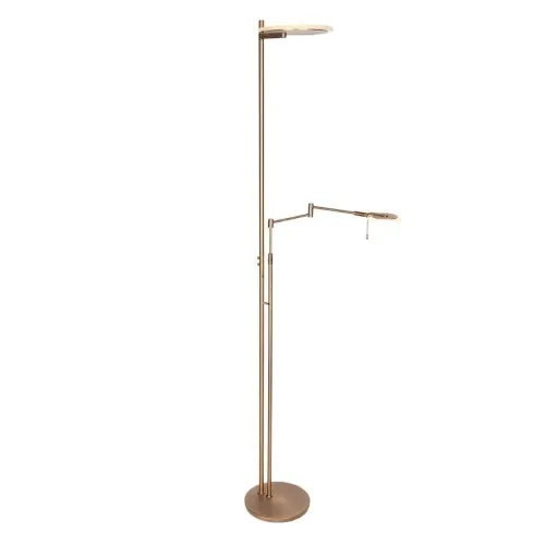 Łatwy zwrot Ściemnialna lampa podłogowa w kolorze brązu z regulacją Steinhuaer 2663BR Turound LED 40W i 10W 2200-4000K CRI90 185cm