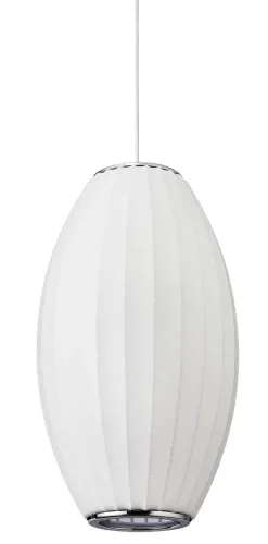 Bezpieczne zakupy Biała okrągła lampa wisząca Step Into Design ST-2335-30 Silk Barrel E27 30cm