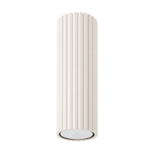 Beżowa lampa sufitowa tuba spot karbowana Sollux Lighting SL.1588 Karbon GU10 20cm x 6,5cm Hit sprzedaży