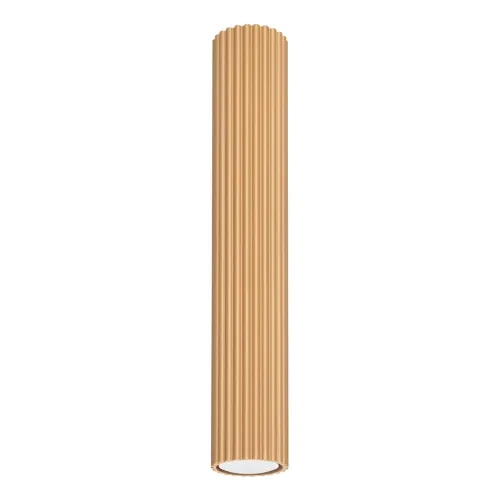 Złota lampa sufitowa tuba spot karbowana Sollux Lighting SL.1552 Karbon GU10 40cm x 6,5cm Super okazja