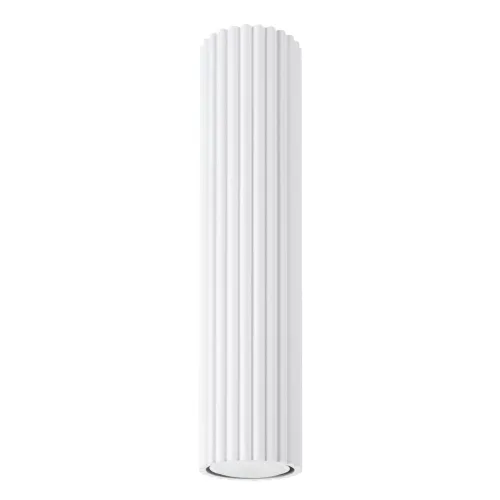 Biała lampa sufitowa tuba spot karbowana Sollux Lighting SL.1532 Karbon GU10 30cm x 6,5cm Super okazja