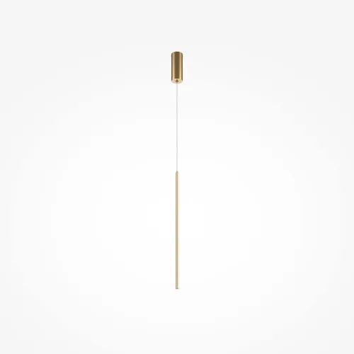 Pionowa smukła mosiężna lampa wisząca walec Maytoni MOD246PL-L12BSK Halo LED 11W 3000K 1,7cm Szybka wysyłka