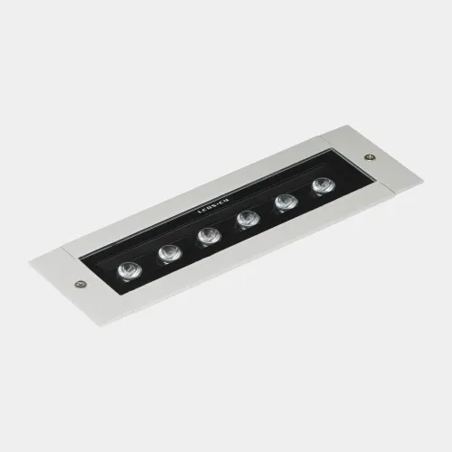 Zamów teraz Prostokątna szara lampa najazdowa Leds C4 55-E074-34-CL Convert LED 15,6W 3000K IP65 28stopn 33cm