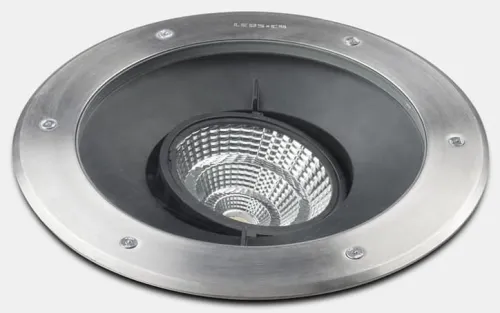 Kup online Szara okrągła lampa gruntowa najazdowa Leds C4 55-9909-CA-CL Gea LED 26,7W 3000K IP65 18stopni 22,3cm