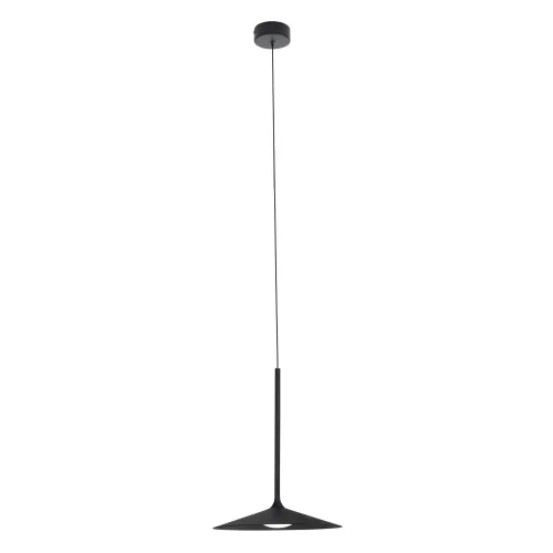 Czarna lampa wisząca z płaskim kloszem spodkiem Max Light P0456 Hana LED 6W 3000K CRI90 17,5cm Darmowy zwrot