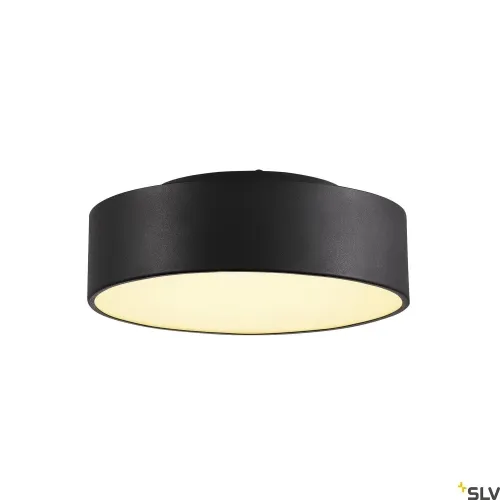 Ostatnie sztuki Czarny okrągły plafon z odstępem od sufitu SLV 135020 Medo LED 16W 3000K 28cm ściemnialny fazowo