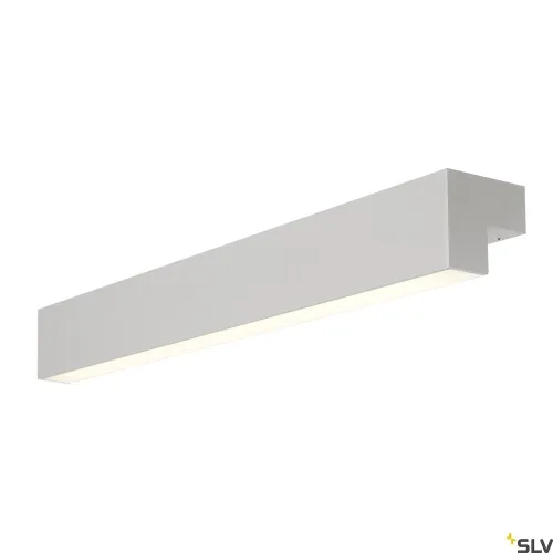 Wyprzedaż Srebrny podłużny kinkiet ledowy SLV 1001300 L-Line 10W 3000K IP44 61,8cm