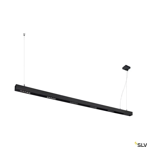 Czarna podłużna lampa wisząca listwa ledowa SLV 1000930 Q-Line 93W 4000K CRI90 150cm ściemnialna Bezpieczna płatność