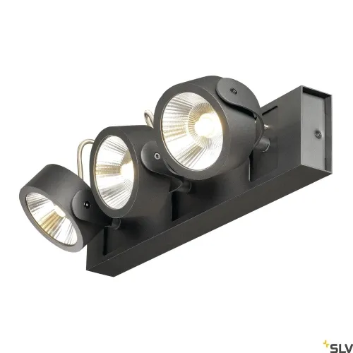 Czarne reflektory sufitowe SLV 1000131 Kalu LED 47W 3000K 60stopni ściemnianie fazowe Wyjątkowa oferta