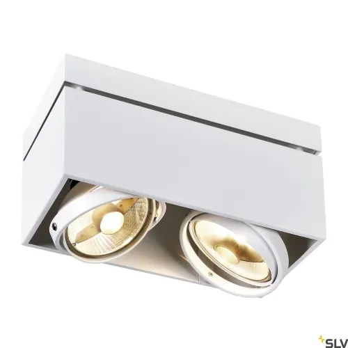 Wysoka jakość Biała lampa sufitowa sześcian SLV 117111 Kardamod 2xES111 31,5cm x 13,5cm