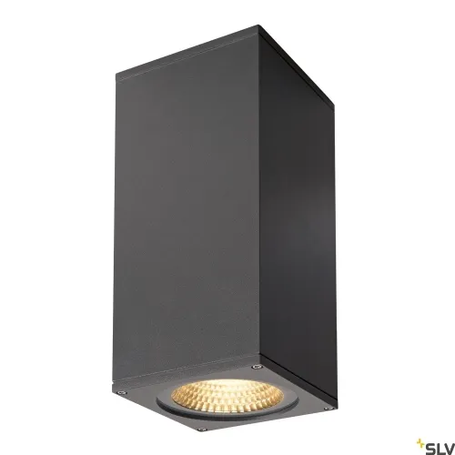 Do wyczerpania zapasów Antracytowa zewnętrzna dwupunktowa lampa ścienna SLV 234505 Big LED 42W 3000K 24stopnie IP44
