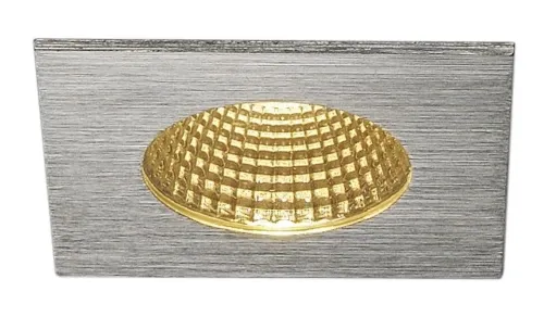 Kwadratowa wodoszczelna ściemnialna lampa podtynkowa w szczotkowanym aluminium SLV 114436 Patta LED 10W 870LM 3000K CRI90 38stopni IP65 8cm Cena promocyjna