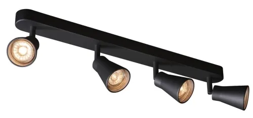 Czarna lampa sufitowa listwa 56cm z reflektorami SLV 1000895 Avo 4xGU10 Tylko dziś