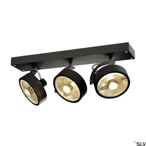 Ekspresowa dostawa Czarna lampa spot z trzema reflektorami SLV 1000704 Kalu 3xES111 45cm