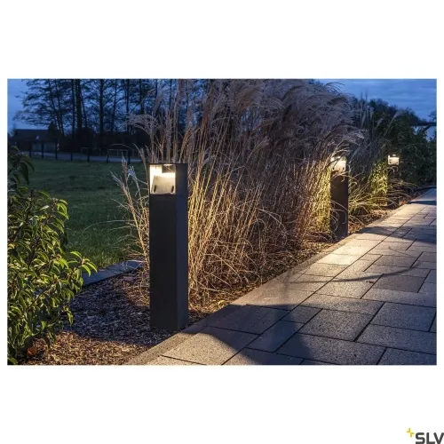 Antracytowa zewnętrzna lampa stojąca SLV 232125 Logs LED 9,5W 3000K IP65 69,5cm Nie przegap