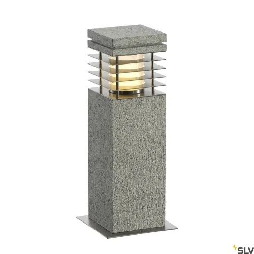 Nowy Granitowy zewnętrzny słupek oświetleniowy SLV 231410 Arrock E27 IP44 40cm