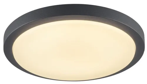 Antracytowa okrągła zewnętrzna lampa sufitowa z czujnikiem SLV 229975 Ainos LED 22W 3000K IP44 30cm Wysoka jakość