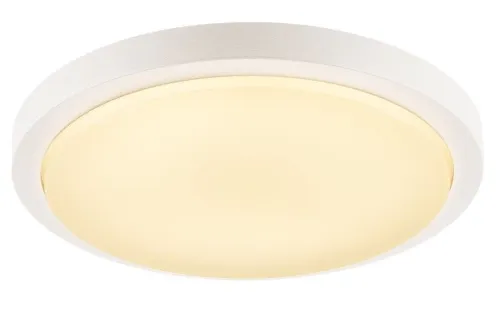 Oferta Biała okrągła zewnętrzna lampa sufitowa z czujnikiem SLV 229971 Ainos LED 22W 3000K IP44 30cm