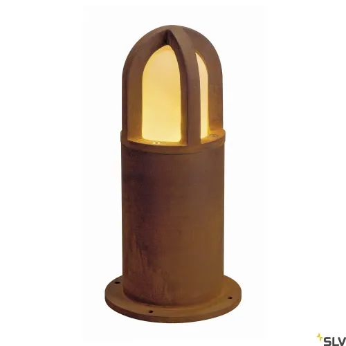 Zewnętrzny słupek oświetleniowy w kolorze rdzawego żelaza SLV 229431 Rusty Cone E27 IP54 40cm Dostępne od ręki