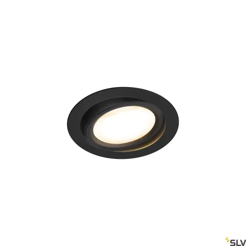 Ostatnia szansa Czarna okrągła lampa podtynkowa SLV 1004668 Oculus LED 11W 2000-3000K CRI90 100stopni 12cm ściemnialna fazowo