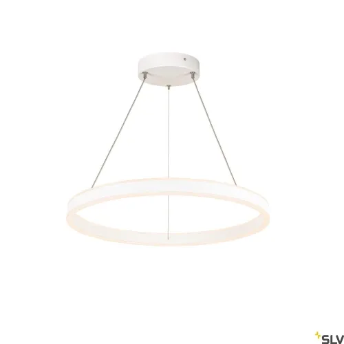 Bestseller Lampa wisząca biała obręcz ledowa świecąca góra dół SLV 1004760 One LED 24W 2700K/3000K CRI90 60cm ściemnialna fazowo