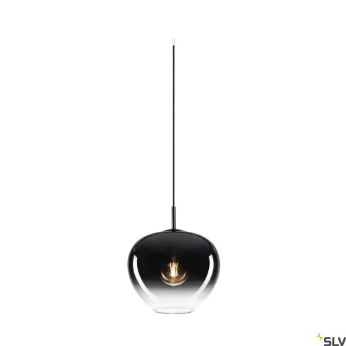 Cena promocyjna Lampa wisząca z chromowanym kopułowym szklanym kloszem SLV 1003443 Pantilo E27 29cm