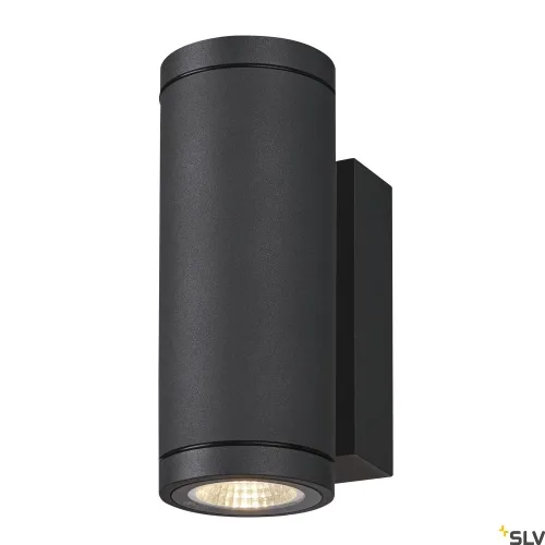 Promocja Dwupunktowa antracytowa zewnętrzna lampa ścienna SLV 1003424 Enola LED 7,8W 3000/4000K CRI90 IP65 ściemnialna fazowo