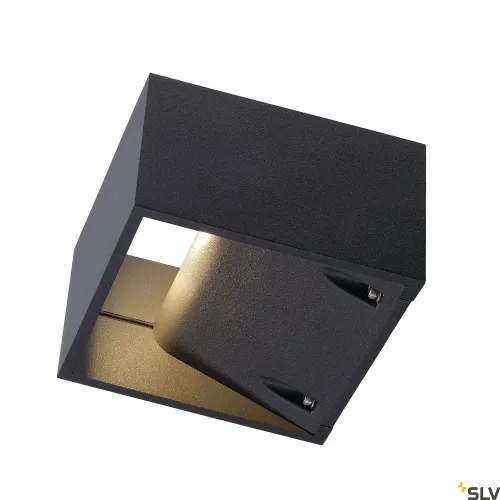 Zniżka Antracytowy kinkiet zewnętrzny sześcian SLV 232105 Logs LED 9,5W 3000K IP65