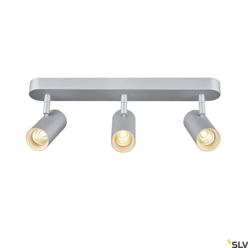 Taniej Srebrna potrójna lampa sufitowa punktowa SLV 1002978 Noblo LED 24W 2700K 36stopni ściemnialna fazowo
